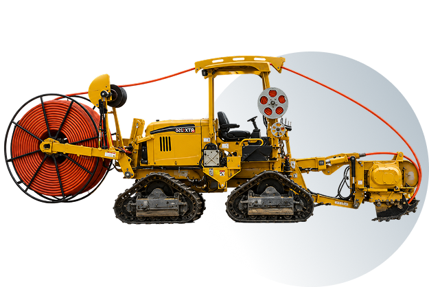 Utility plough with cable reel